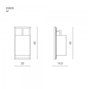 Lámpara aplique de pared  Coco AP de Contardi con diseño elegante, vanguardista y moderno.