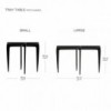 Mesa baja Tray Table con forma elegante de Fritz Hansen en dos acabados modernos.