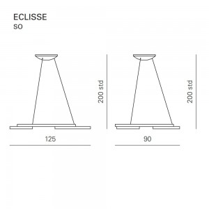 Lámpara suspensión Eclisse de Contardi con anillos LED y diseño moderno, elegante y sofisticado.