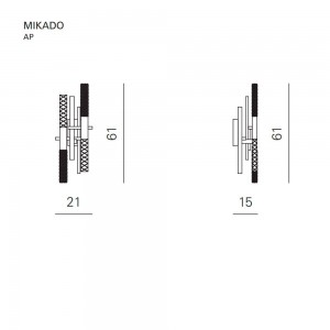 Lámpara aplique de pared Mikado de Contardi con diseño elegante, vanguardista y moderno.