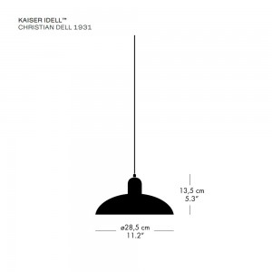 Lámpara supensión Kaiser Idell. Fritz Hansen con un diseño elegante de alto lujo.
