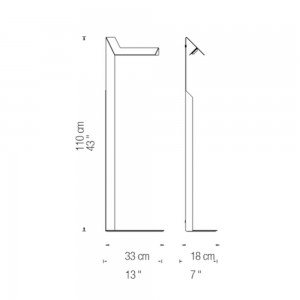 Lámpara de pie Plié de Fambuena iluminación moderna para ambientes interiores.