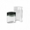 Florero Moon Eye Vase de Fritz Hansen con diseño moderno y elegante de vidrio ahumado.