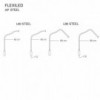 Lámpara aplique de pared  Flexiled Steel  de Contardi con diseño elegante, único y moderno.