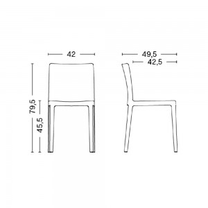 Silla Élémentaire Chair de Hay de diseño moderno perfecta para interiores o exteriores.