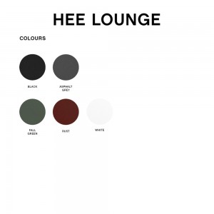 Butaca Hee Lounge de acero apta para exterior de HAY de diseño moderno.