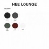 Butaca Hee Lounge de acero apta para exterior de HAY de diseño moderno.