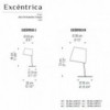 Lámpara sobremesa Excéntrica S de Fambuena iluminación. Lámparas modernas.