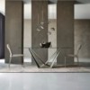 Mesa Skorpio de Cattelan Italia. Muebles modernos italianos. Mesas de cristal.