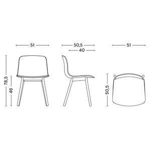 Silla AAC 12 de madera y polipropileno de HAY ideal para espacios exclusivos.