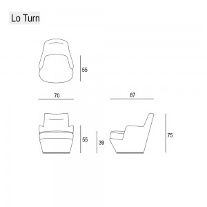 Butaca Lo Turn de Bensen con un diseño moderno, elegante y con acabados de lujo.