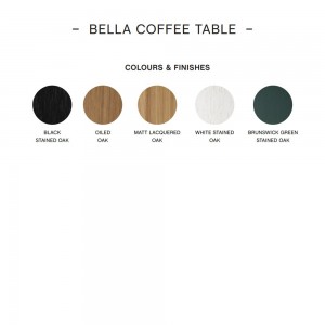 Mesa auxiliar Bella Coffee de Hay en madera para salones modernos.