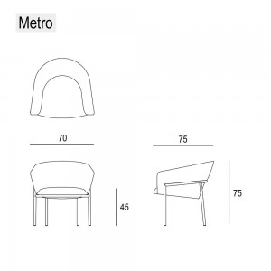 Butaca Metro Chair de Bensen con un diseño moderno de alto lujo.