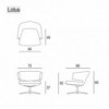 Butaca Lotus de Bensen con una base giratoria y un diseño moderno, lleno de elegancia.