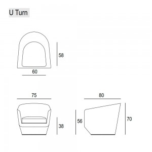 Butaca U Turn de Bensen con un diseño moderno y acabados de gran calidad.