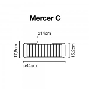 Plafón Mercer de Marset. Lámparas modernas. Lámparas de diseño para salón.