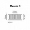 Plafón Mercer de Marset. Lámparas modernas. Lámparas de diseño para salón.