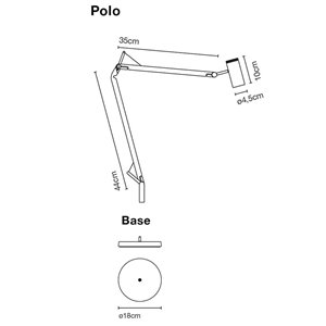 Lámpara moderna Polo sobremesa de Marset. Lámparas de diseño moderno. 