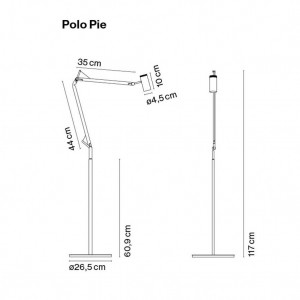 Lámpara de pie Polo de Marset. Lámparas de diseño. Lámpara de pie para salón.