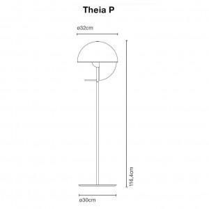 Lámpara pie Theia de Marset. Lámparas modernas. Lámpara de pie para interior.