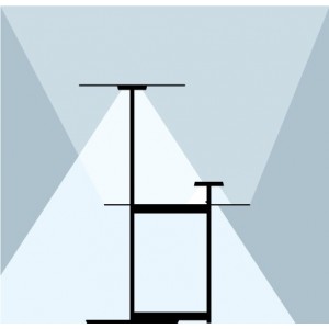 Lámpara suelo Flat 5945 de Vibia. Diseó moderno de iluminación para interiores.