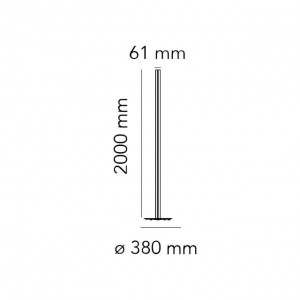Lámpara de pie Coordinates F de Flos Ilimunación. Lámparas de aluminio.