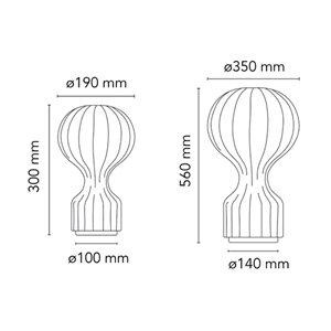 Lámpara de sobremesa Gatto de Flos. Lámpara de luz difusa para interiores.