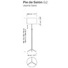 Lámpara pie de salón G2 1963 de Santa & Cole. Lámparas de diseño moderno.
