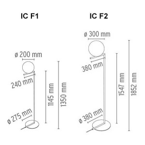 Lámpara de pie moderna IC Light de Flos Iluminación. Iluminación de diseño.