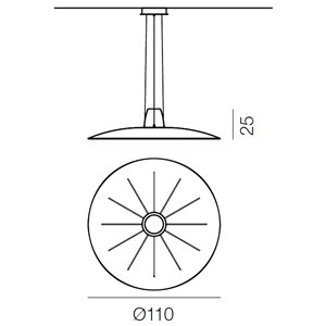 Lámpara suspensión Lent ideal para espacios modernos interiores de Martinelli Luce.