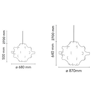 Lámpara de acero en suspensión Taraxacum de Flos Iluminación. Lámparas innovadoras.