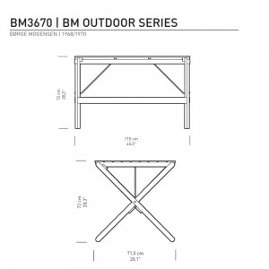 Mesa para exteriores BM3670 de Carl Hansen & Son.