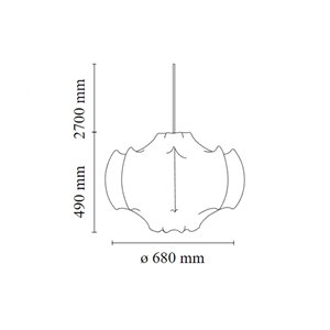 Lámpara de cocoon en suspensión Viscontea de Flos Iluminación. Lámparas innovadoras.