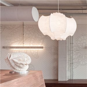 Lámpara de cocoon en suspensión Viscontea de Flos Iluminación. Lámparas innovadoras.