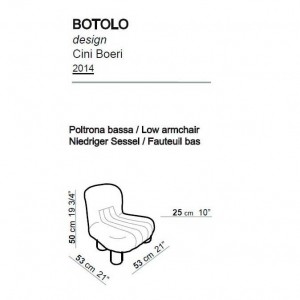 Butaca baja Botolo de Arflex. Sofás y butacas de diseño italiano.