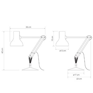 Lámpara escritorio Type 75 Mini Paul Smith. Anglepoise