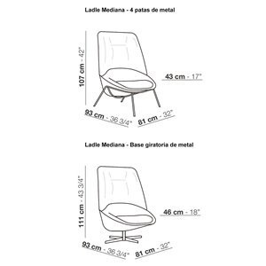 Butaca Ladle mediana de Arflex. Sofás y butacas modernas.