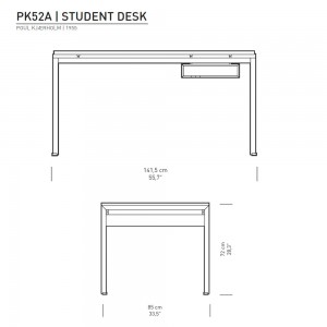 Escritorio PK52A de Carl Hansen and Son con un diseño minimalista y moderno.