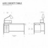 Escritorio Society Table AJ52 Carl Hansen and Son. Escritorios modernos.