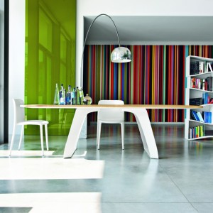 Mesa Brenta fija de Tonin casa. Muebles modernos de hogar.