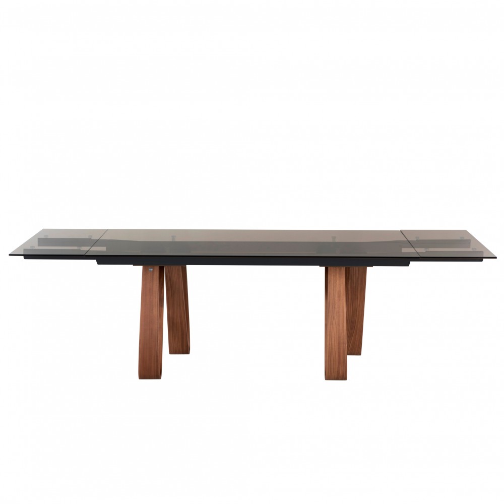 Mesa Butterfly extensible cristal de Tonin casa. Muebles modernos de hogar.