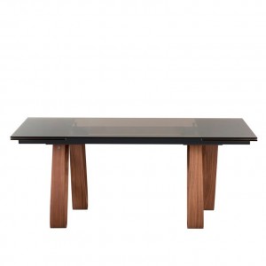 Mesa Butterfly extensible cristal de Tonin casa. Muebles modernos de hogar.