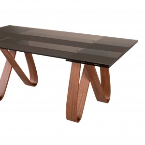Mesa Butterfly extensible cristal de Tonin casa. Muebles modernos de hogar.