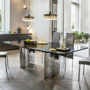 Mesa Manhattan fija de Tonin casa. Muebles modernos de hogar.