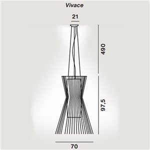 Lámpara suspensión Allegro Vivace Foscarini. Lámparas modernas de diseño.