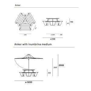 Mesa Anker de Extremis. Mesa original de diseño belga para exterior.