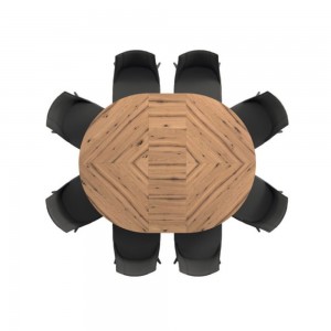 Mesa extensible Big Round para comedor de Ozzio Design