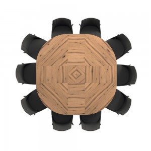 Mesa extensible Big Round para comedor de Ozzio Design