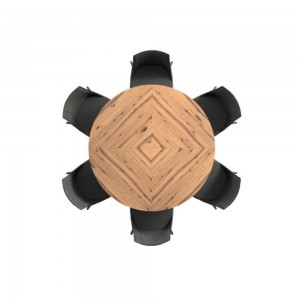 Mesa extensible Big Round para comedor de Ozzio Design
