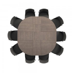 Mesa extensible Big Round para comedor de Ozzio Design